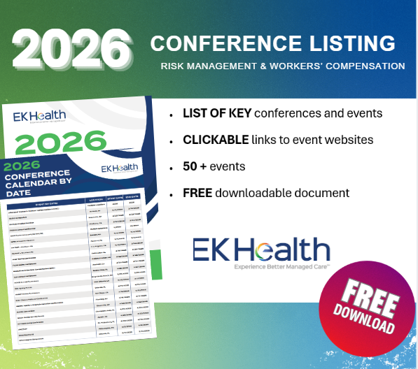 EK Health 2026 Conference Calendar graphic
